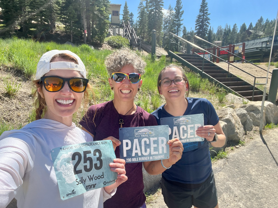 Team RunRunner Sally Wood with her team of pacers before her 200 mile race. PC: Sally Wood