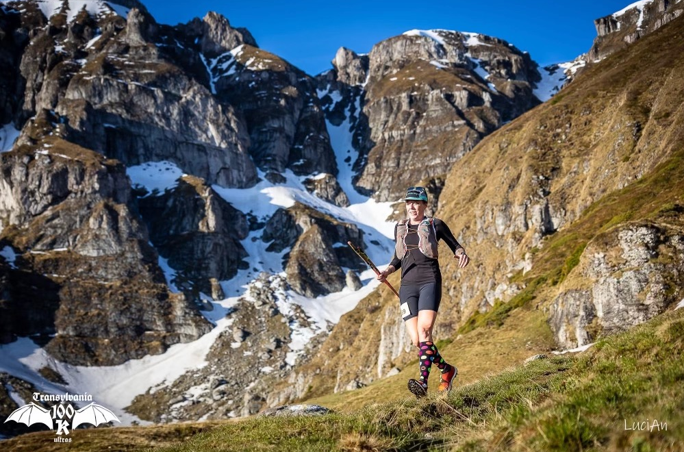 A look at TRR Coach Emily Keddie running the beautiful, yet challenging, Transylvania 100K course. PC: Lucian Anghel