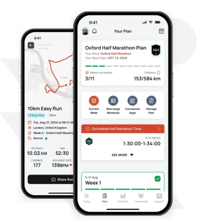 Example of an AI running app, Runna. PC: runna.com