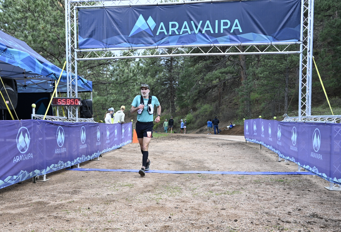 TRR Coach Kyle Fulmer crossing the finish line. PC: Liberty Pro Imaging
