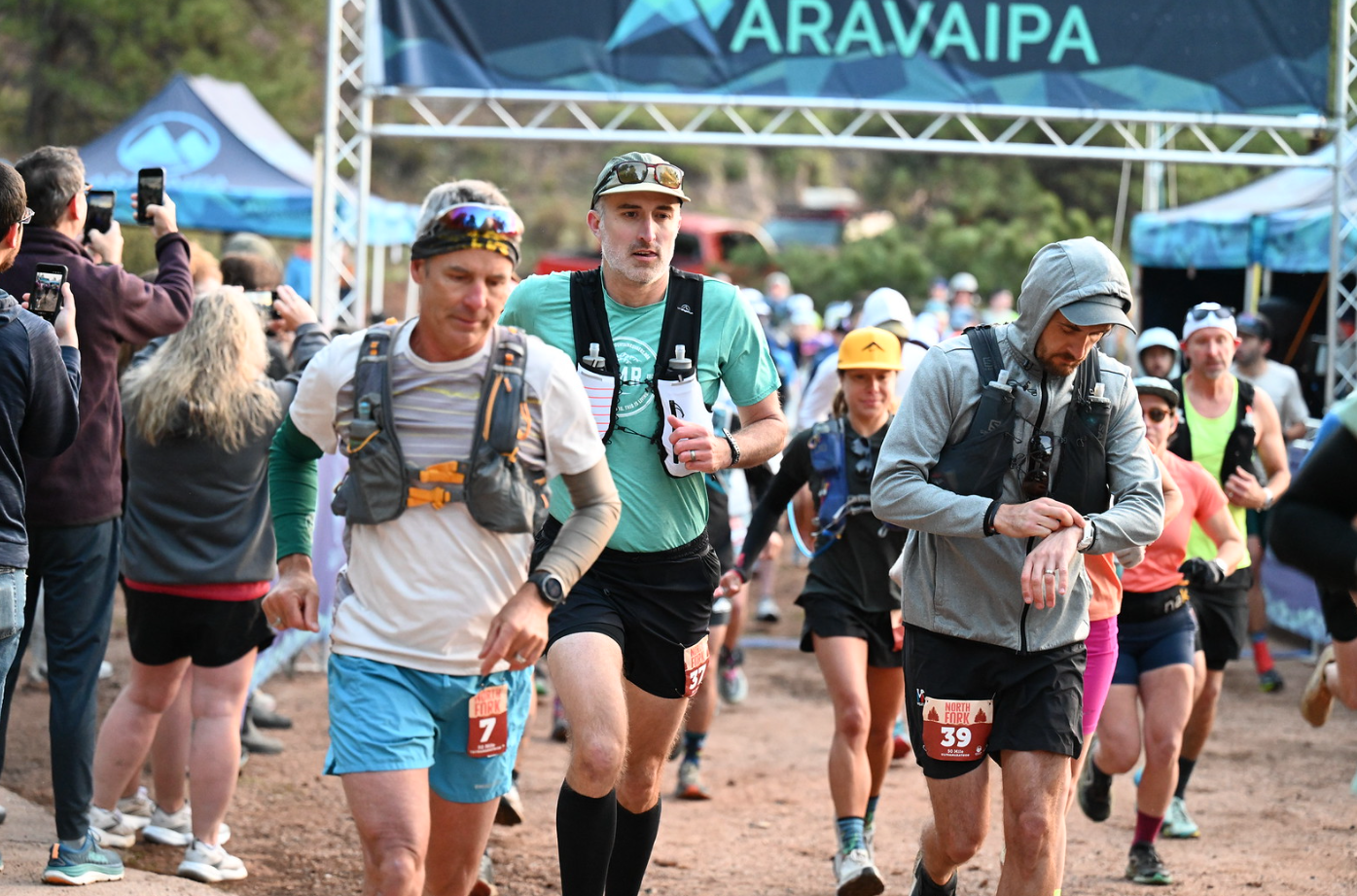 TRR Coach Kyle Fulmer at the start of the North Fork 50. PC: Liberty Pro Imaging
