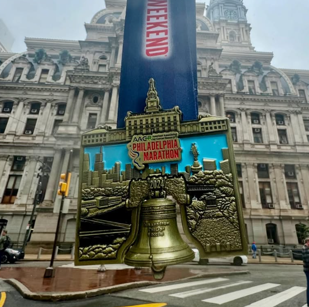 Philadelphia Marathon 2024 finisher's medal.