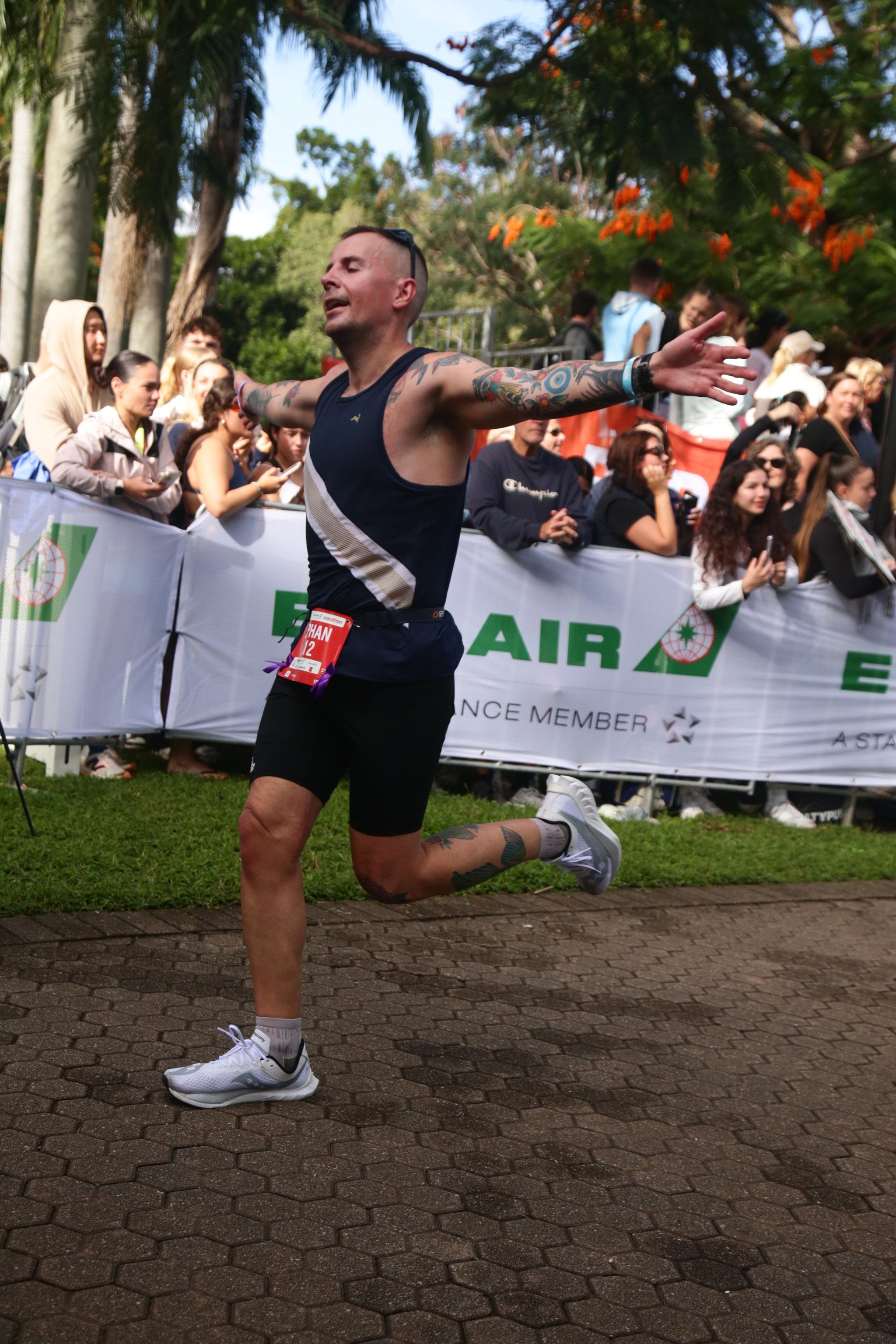 Team RunRunner Stephan Zajac completing the Brisbane Marathon, appreciating how much more there is to life than running.