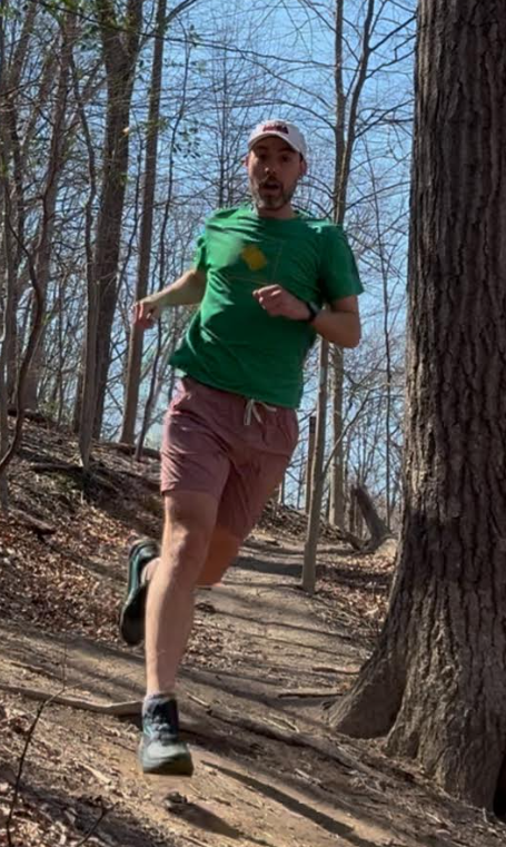 TRR Coach Ryan Williams running on trails.