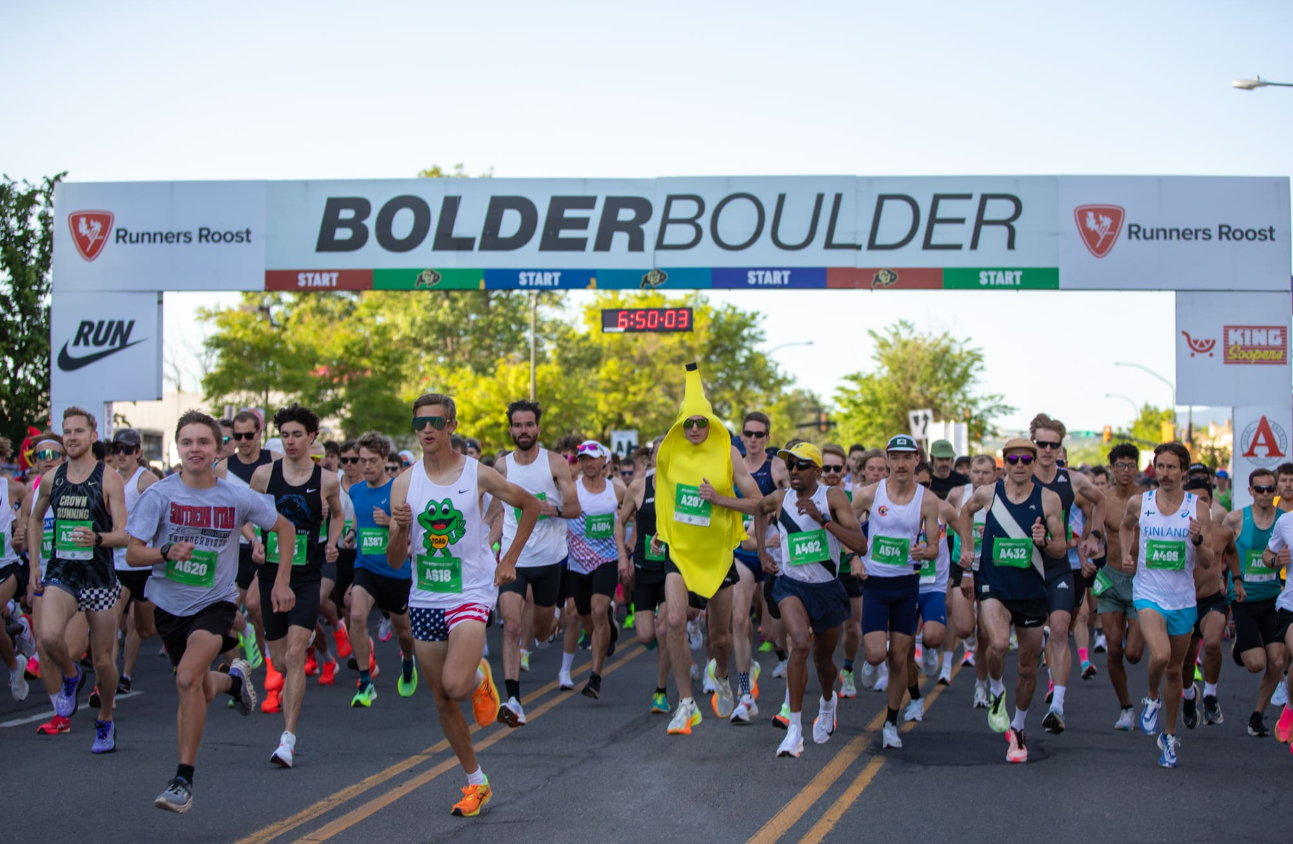 The start of the BOLDERBoulder 10K.