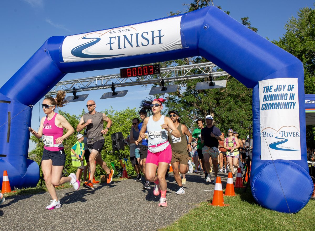 The start line of the Big River Race in WA.
